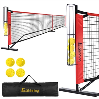 Portable Pickleball Net with Ball Holder